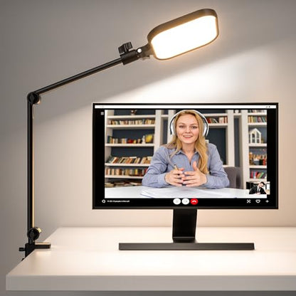 UBeesize 8" Streaming Ring Light with Adjustable Arm and Desk Clamp, 1 Pack | 8" Ring Light, Adjustable Arm, Desk Clamp, USB Powered, Dimmable Light, For Streaming, Video Calls & Home Office