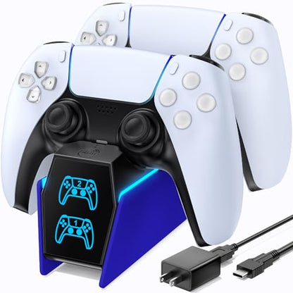 OIVO P5 Controller Charger with Fast Charging AC Adapter, P5 Controller Charging Station Stand for Play Station 5, Docking Station Replacement for PS 5 Accessories Kits, Cobalt Blue - color: Cobalt Blue