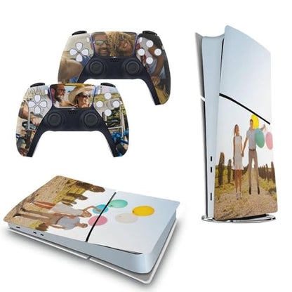 Personalized Custom Skin for PS5 Slim Digital Edition Console Controller, Customized Vinyl Sticker Decal Cover Skin with Photos Pictures, Compatible with PlayStation 5 Slim Digital Edition - size: Fits PS5 Slim Digital Edition