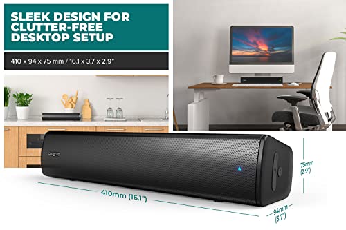 CREATIVE - Stage Air V2 Compact Under Monitor Soundbar, Black