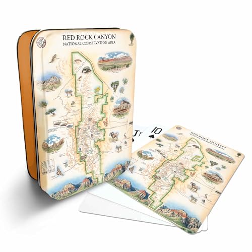 Xplorer Maps Red Rock Canyon National Park Map Standard 52-Deck Playing Cards - Official Vegas Poker Size - color: Red Rock Canyon National Park
