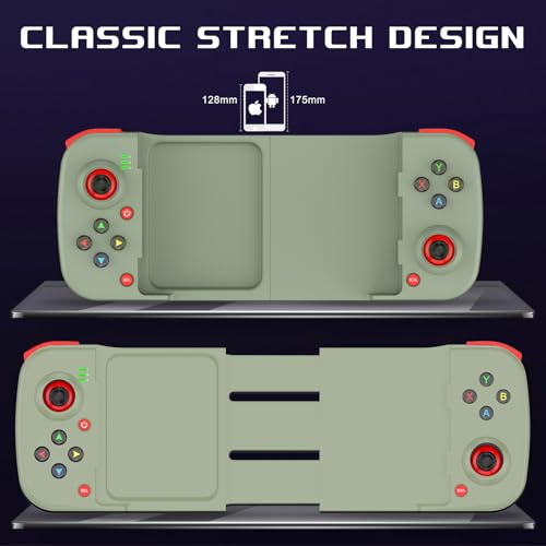 Megadream Mobile Game Controller Gamepad for iPhone iOS Android PC: Works with iPhone 16/15/14/13/12/11, iPad, Samsung Galaxy, TCL, Tablet, Call of Duty, Minecraft - Directly Play (Green) - color: Green