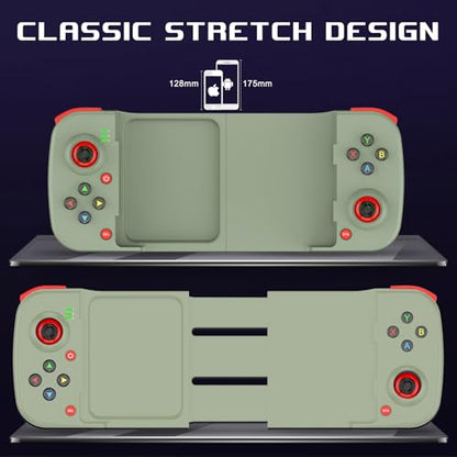 Megadream Mobile Game Controller Gamepad for iPhone iOS Android PC: Works with iPhone 16/15/14/13/12/11, iPad, Samsung Galaxy, TCL, Tablet, Call of Duty, Minecraft - Directly Play (Green) - color: Green