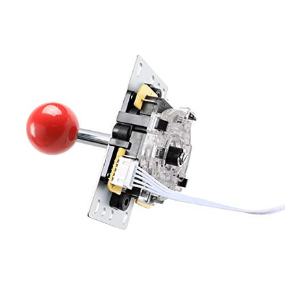 2-Player DIY Arcade Kit USB to Joystick Arcade DIY Parts Kit For PC, Windows, MAME, Raspberry Pi - 2x Zero Delay USB Encoder + 2x Arcade Joystick + 20x Arcade Buttons Color: Red + Blue