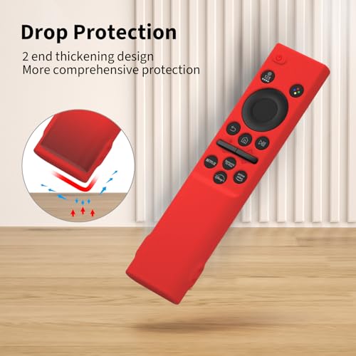 Hi Color Remote Cover for Samsung BN59-01388 BN59-01393 Silicone Remote Case Protective Sleeve (red) - color: red