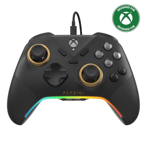 FLYDIGI VADER 5S Wired Controller for XBOX Series X|S, XBOX One, Windows | FORCEFLEX Adjustable Tension Structure, Hall Effect NO DRIFT, FORCESWITCH Triggers, 6 Remappable Buttons, 3.5mm Audio Jack