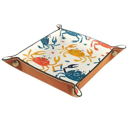 Colorful Crabs Dice Tray Dice Rolling Tray Folding Dice Holder for Dice Games, Like RPG, DND and Other Table Games - color: Multi 14