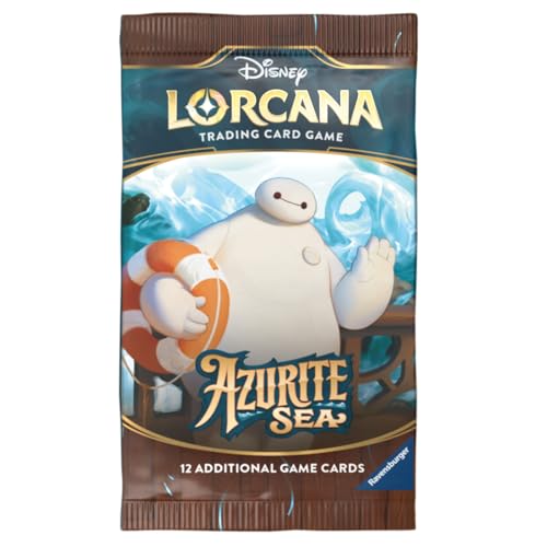 Ravensburger Disney Lorcana TCG: Azurite Sea Assorted Single Booster Pack (12 Cards) | Collectible Trading Cards | Ideal for Disney Fans & TCG Players | Suitable for Ages 8+
