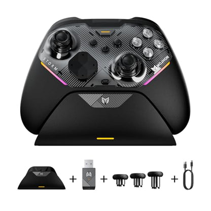 BIGBIG WON Storm(Gale2) Wireless PC Controller, Bluetooth Gaming Controller 2000Hz Polling Rate, Near-Zero Latency, TMR Sticks, Hall & Micro-switch Triggers, 16 Mechanical Buttons, 4 Customizable Back Paddles, for Windows PC/Switch 2/Switch/Android/IOS -