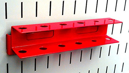 Wall Control Screwdriver Holder Bracket Slotted Metal Pegboard Accessory Slotted Tool Board - Red - color: Red, size: 8in x 2in x 2in