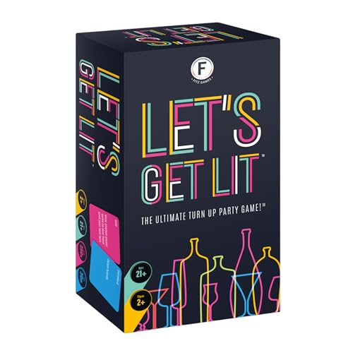 Let's Get Lit Drinking Game for Adults - Includes 8 Mini Drinking Games for Parties, Pregaming and Groups - Ages 21+, 2+ Players, 30 Minute Playtime, Made by Fitz