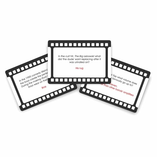 Gift Republic Movie Trivia Cards Classic Movie Question Cards Fun Quiz Questions Movie Buff Gift Portable Travel Game