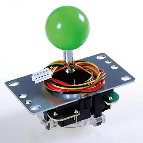 Sanwa JLF-TP-8YT Joystick + Sanwa 8 pcs OBSF-30 Push Button Bundle Kit Color : Green - for Arcade Game 4 & 8 Way Adjustable, Compatible with Catz Mad SF4 Tournament Joystick S@NWA - color: Green