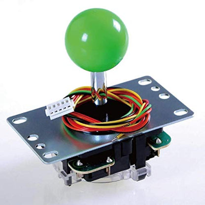 Sanwa JLF-TP-8YT Joystick + Sanwa 8 pcs OBSF-30 Push Button Bundle Kit Color : Green - for Arcade Game 4 & 8 Way Adjustable, Compatible with Catz Mad SF4 Tournament Joystick S@NWA - color: Green