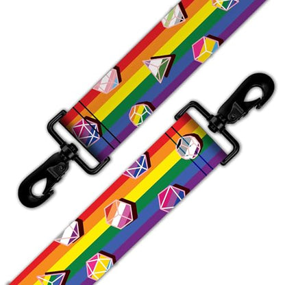 Rollacrit Gelatinous Cube 55-inch Bag Strap - Nylon Strap for Bag of Holding Messenger Bag, Purses, Cross-body bags, game bags - style: Rainbow