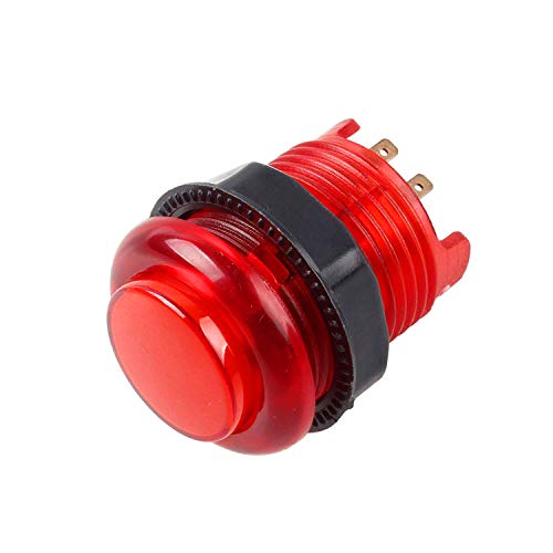 EG Starts 5X 30mm Arcade LED Lights Push Button Built-in Switch 5V Illuminated Buttons for Arcade Machine Games DIY Kit Parts Jamma Mame Raspberry Pi 1 2 3 ( Each Color of 1 Piece ) & 5 Colour