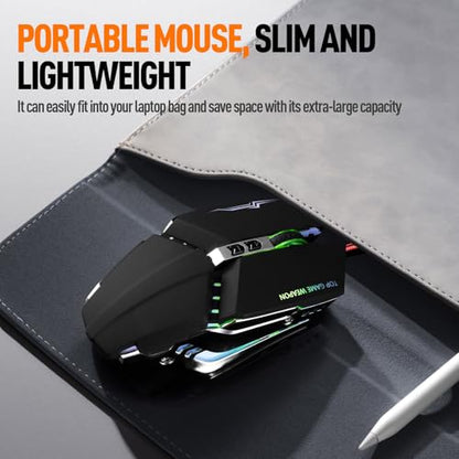 Guiheng Wired Gaming Mouse, Optical USB Mice for Laptop/Desktop, 800 to 3200 and RGB Light, Ergonomic with 7 Programmable Buttons for Computer Windows 7/8/10/XP Vista Linux Chromebook PC