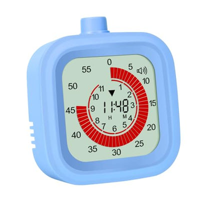Digital Visual Timer 12hours Countdown countup Kitchen Timer Student Timer Gym Timer (Blue) - color: Blue
