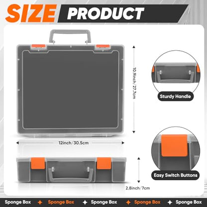 Miniature Storage Carrying Figure Case - 50 Slot Figurine Minature Carrying Case with 2 Foam Layer for Miniatures Compatible with 40k, DND & More (Transparent) - color: Transparent