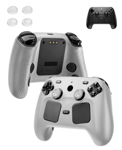 Oshmirian Case Cover for Steam Controller 2 2026,Soft Silicone Protector Cover,Skin Case for Steam Controller 2 with Button Cap, Anti-Scratch,Shockproof,White - color: White