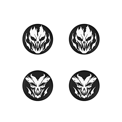 PlayVital Halloween Thumb Grip Caps for Nintendo Switch 2 Pro, Switch Pro Controller, Joystick Caps Cover for ps5, Edge, ps4, Xbox Series X/S, Xbox One, Elite Series 2 Controller - Fire Demons - color: Fire Demons