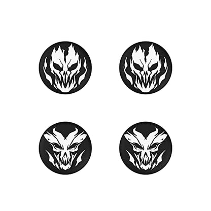PlayVital Halloween Thumb Grip Caps for Nintendo Switch 2 Pro, Switch Pro Controller, Joystick Caps Cover for ps5, Edge, ps4, Xbox Series X/S, Xbox One, Elite Series 2 Controller - Fire Demons - color: Fire Demons