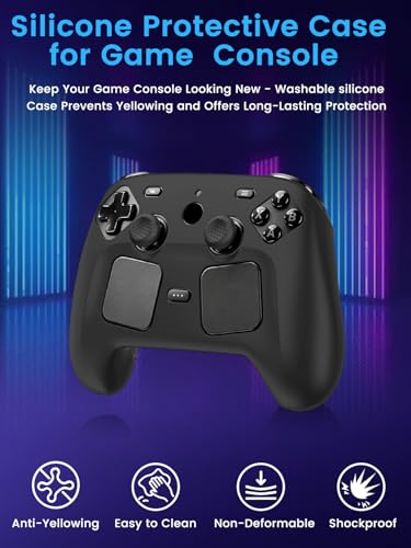 Oshmirian Case Cover for Steam Controller 2 2026,Soft Silicone Protector Cover,Skin Case for Steam Controller 2 with Button Cap, Anti-Scratch,Shockproof,Black - color: Black