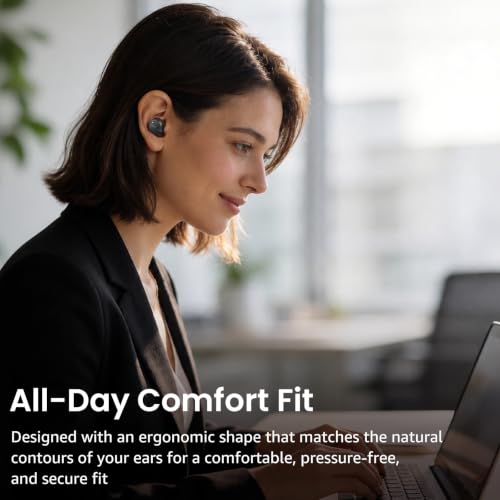 TOZO NC9 Hybrid Active Noise Cancelling Wireless Earbuds, 60H, LED Display | 6 Mic ENC Clear Calls, Deep Bass Sound, IPX8 Waterproof, in Ear Bluetooth 5.3 Headphones,32 EQs via APP, Comfort Fit Ear Buds - color: Dark Black