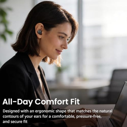 TOZO NC9 Hybrid Active Noise Cancelling Wireless Earbuds, 60H, LED Display | 6 Mic ENC Clear Calls, Deep Bass Sound, IPX8 Waterproof, in Ear Bluetooth 5.3 Headphones,32 EQs via APP, Comfort Fit Ear Buds - color: Dark Black