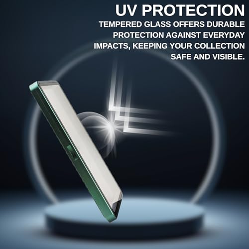 RedCap Magnetic Aluminum PSA Graded Card Holder 35PT Premium PSA Slab Protector Display Case with UV Resistant Glass Fits Standard PSA Graded Sports Trading Cards - Steel Moss - color: Steel Moss