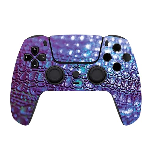 ProControllers LLC Custom Wireless Controller for PS5 - Hand Airbrushed & Multiple Designs Available (Purple Gator) - color: Purple Gator