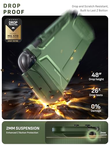 Mumba Blade Series Case for Nintendo Switch 2 [Dock Friendly] [Military-Grade Protection] Switch 2 Grip Protective Cover Shell, Quick-Release Joy-Con, Accessories for Switch 2 Controllers (Green) - color: Avocado Green