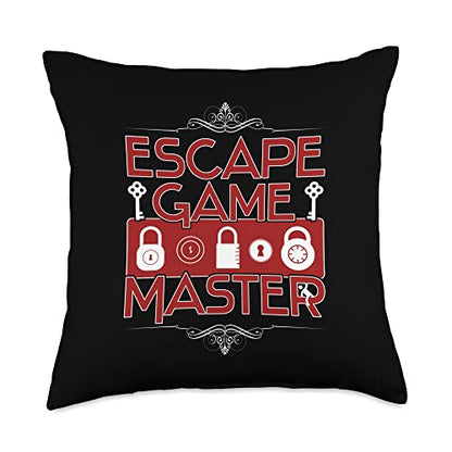 Escape Game Master - for Exit Room professionals Throw Pillow - size: 18x18