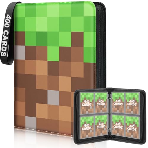 4 Pocket Trading Card Binder, 400 Card Capacity, Green - color: Deep Green, size: Small