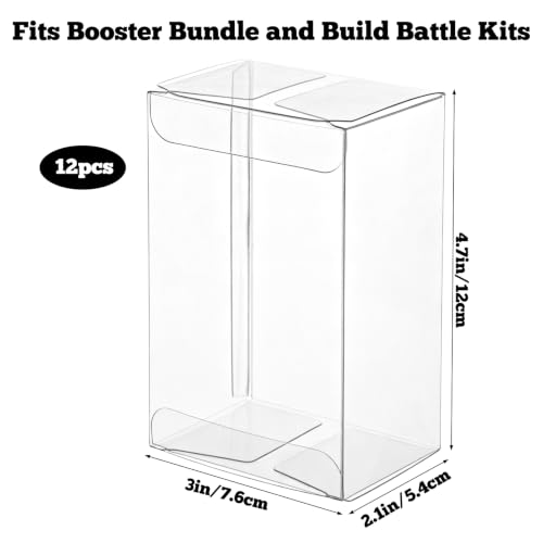 12 PCS Booster Bundle Case, Perfect Order Booster Bundle Protector Case Plastic Display Box Compatible with Ascended Heroes(NOT fit Older Booster)Storage Case for Chaos Rising Box Trading Card Protect