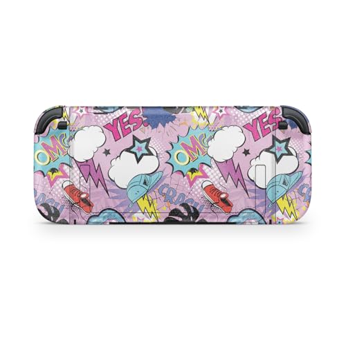 Glossy Glitter Gaming Skin Compatible with Nintendo Switch 2 Console Only - OMG Yes - Premium 3M Vinyl Protective Wrap Decal Cover - Easy to Apply | Crafted in The USA by MightySkins - color: Omg Yes, size: Switch 2 Console Skin Only, style: Glossy Glitte