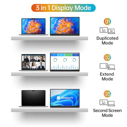 MNN 14" 1200p USB-C HDMI HDR Portable Monitor | 14" 16:10 1200p IPS 400nit HDR, USB-C/HDMI, speakers, ultra-slim, plug&play, for PC/Mac/Phone. - size: 14" 1200P