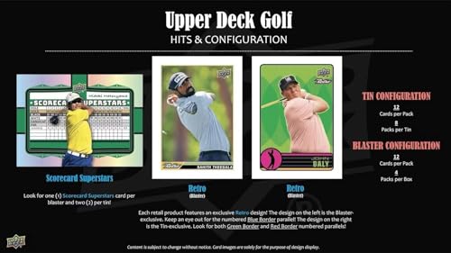 2026 Upper Deck GOLF Series Sealed Blaster Box of Packs Featuring Young Guns Rookie Card, Scorecard Superstars and a Blaster Exclusive Orange Dazzler Try For Tiger Woods, Nelly Korda and Many Others