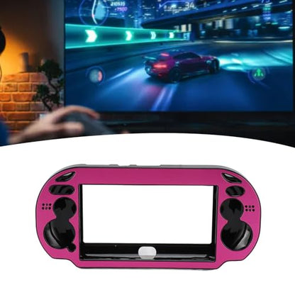 Game Console Metal Case, Premium Aluminum Alloy Protective Hard Shell with Sandblasted Finish for PSV 1000 Light Red - color: Light Red