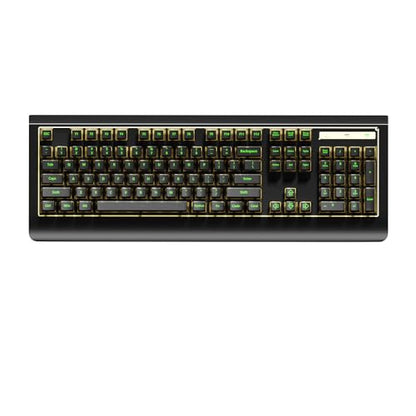 104-key Full-Size Gaming Mechanical Keyboard, Transparent keycap RGB Backlight, Salt ice switches, hot-swappable feet, no Conflict in All Keys, Supports USB-C/Bluetooth/Wireless 2.4G