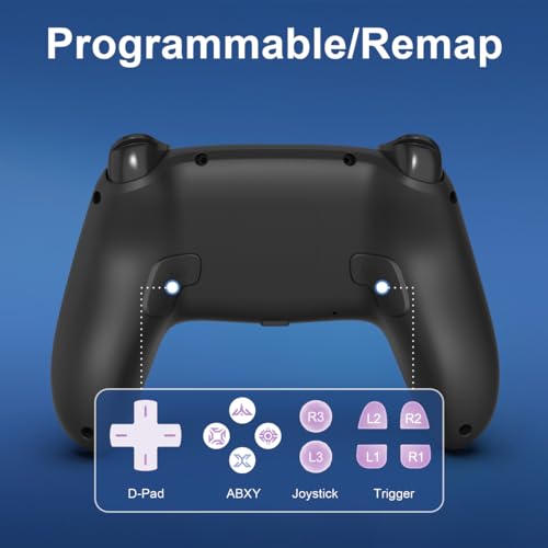MWCG Wireless Controller for PS5, Compatible with PS5 Pro/Slim/PC, Dual Vibration, Modded Function,8 Light Modes, 3.5mm Audio Jack, 6-Axis Motion Contro Gamepad with Speaker