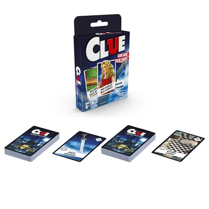 Hasbro Gaming Clue Card Game, 3-4 Player Strategy Game, Fun Summer Activities, Vacation Travel Essentials, Ages 8+ - size: 1 Count (Pack of 1)