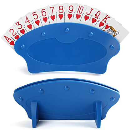 LotFancy Playing Card Holder for Adults Seniors, 2 Pack, Card Holders for Playing Cards, Family Card Game Nights, Canasta, Poker Parties, Plastic, Hands Free - style: 2-Pack