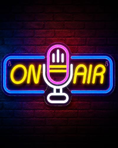 Live On Air Neon Sign – LED ON AIR Light for Podcast Studio, Recording Studio & Gaming Setup, USB Powered Neon Wall Sign for Streamers, Gamers & Content Creators - color: On Air