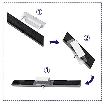 Xahpower USB Sensor Bar for Wii, Replacement Wired Infrared Ray Sensor Bar for Nintendo Wii and Wii U Console