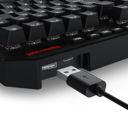 Redragon K758 Wired One-Handed RGB Mechanical Gaming Keyboard, 39 Keys Type-C Professional Gaming Keypad w/Upgraded Hot-Swappable Socket, 4 Onboard Macro Keys & Dedicated Wrist Rest