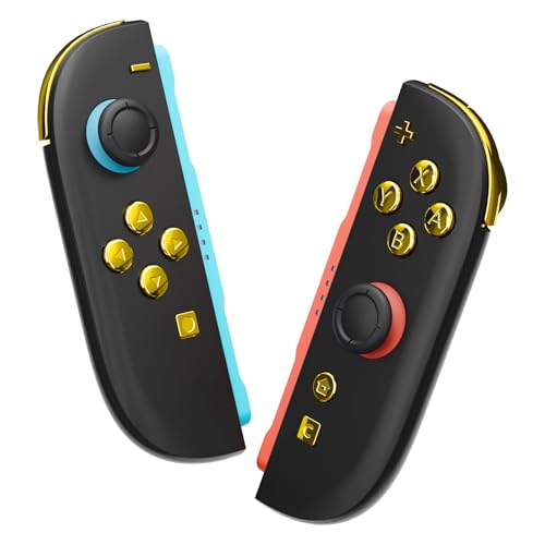 eXtremeRate DIY Replacement Full Set Buttons for Joycon 2, Custom ABXY Direction Keys Dpad + - C Home Capture Release L R ZR ZL Trigger Buttons for Nintendo Switch 2 Controller - Chrome Gold - color: Chrome Gold