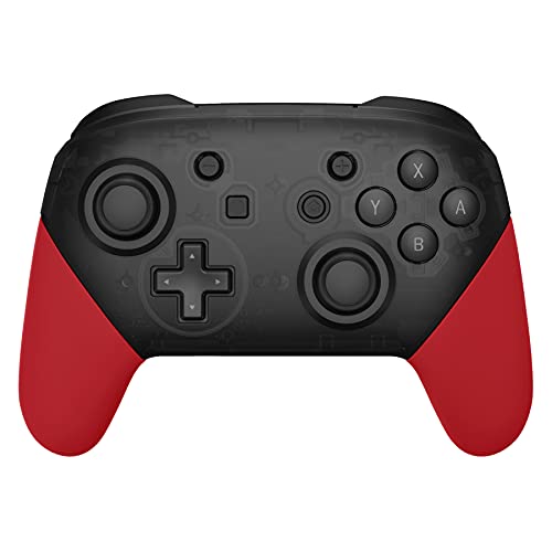 eXtremeRate Passion Red Replacement Handle Grips for Nintendo Switch Pro Controller, Soft Touch DIY Hand Grip Shell for Nintendo Switch Pro - Controller NOT Included - color: Passion Red