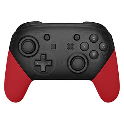 eXtremeRate Passion Red Replacement Handle Grips for Nintendo Switch Pro Controller, Soft Touch DIY Hand Grip Shell for Nintendo Switch Pro - Controller NOT Included - color: Passion Red
