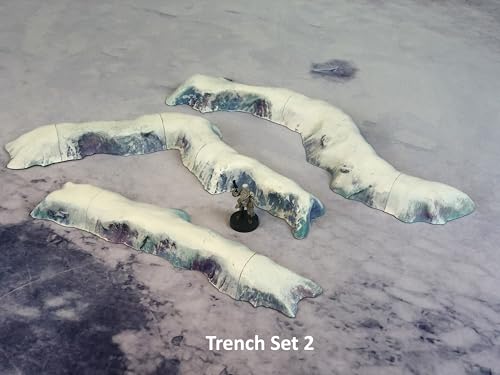 Legion Terrain - Ice Planet Trench Set - Miniature Tabletop Wargaming Terrain (Painted) (Set 1)